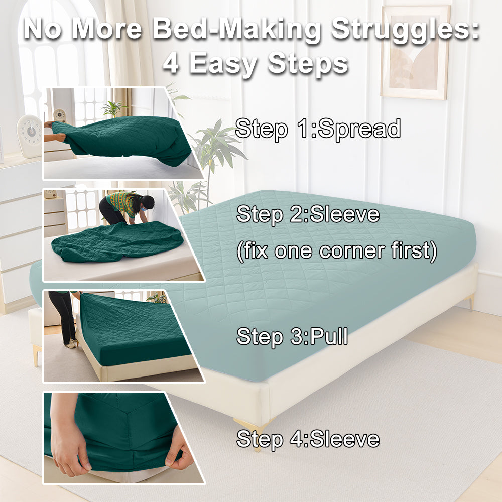 Diamond Grid Ultrasonic Waterproof Mattress Protector