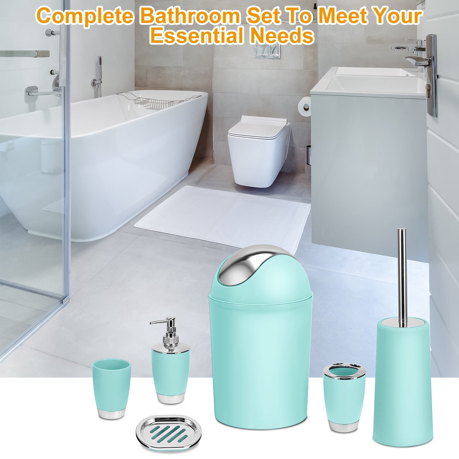 6-Piece Bathroom Accessories Set