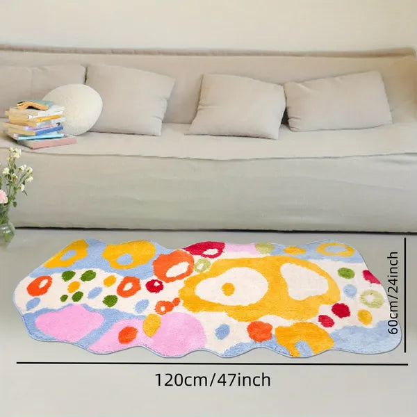 Colorful Flower Area Rug & Runner Mat