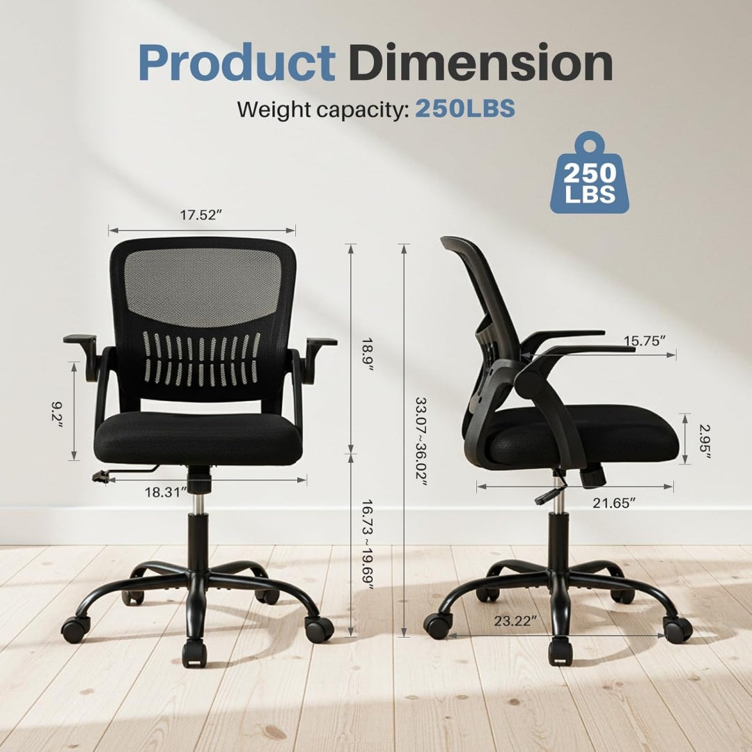 Ergonomic Mid-Back Office Chair with Lumbar Support
