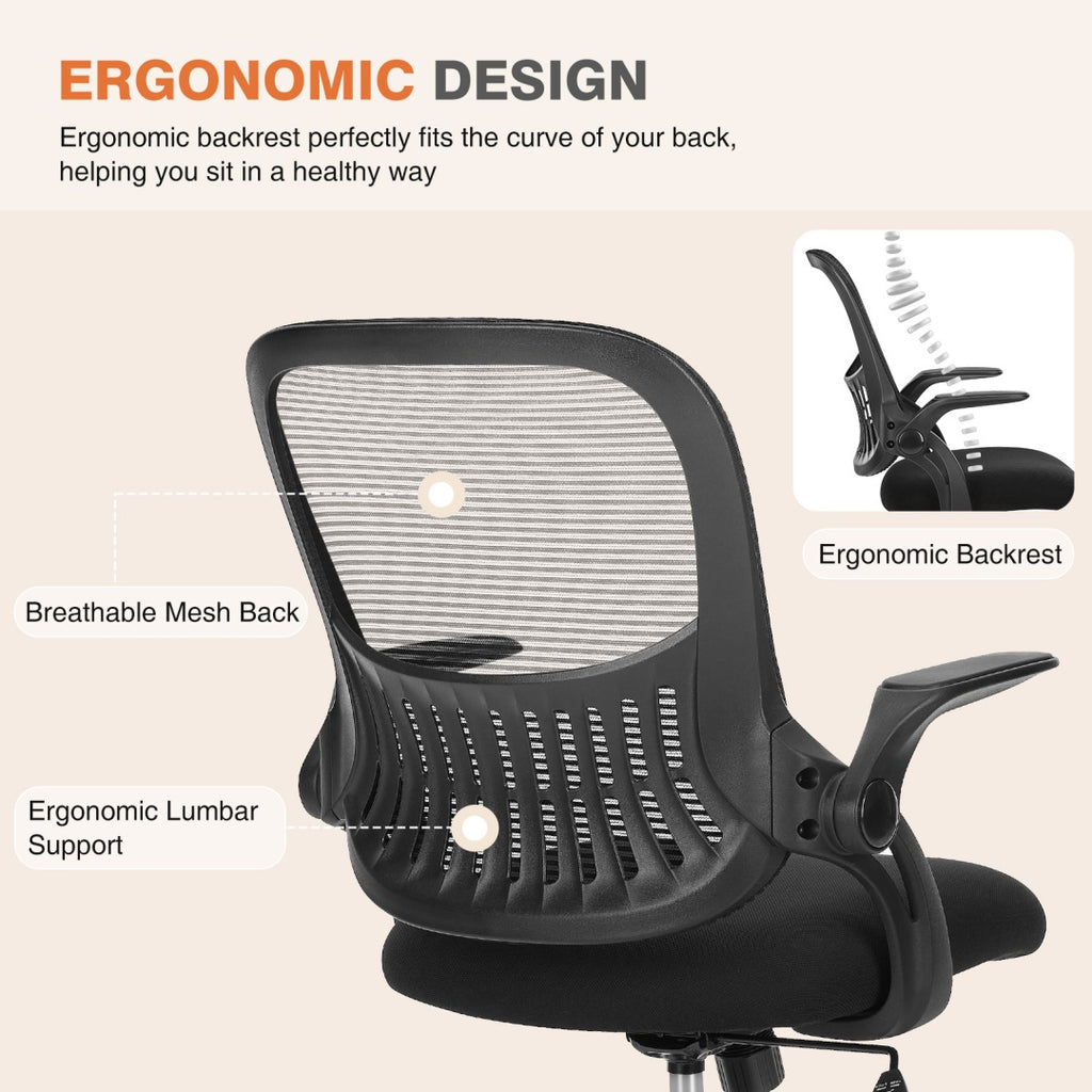 Ergonomic Mid-Back Office Chair with Lumbar Support