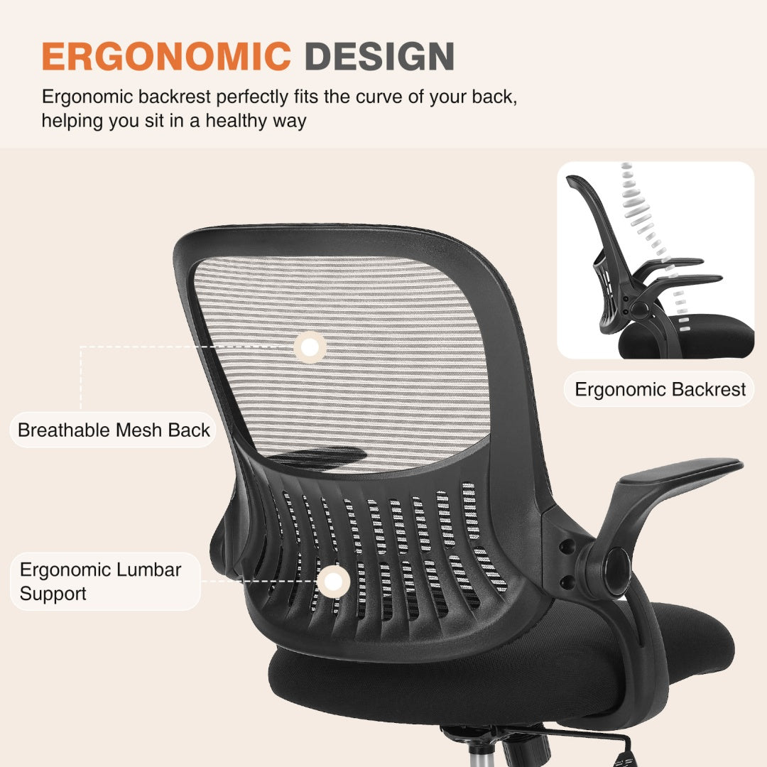 Ergonomic Mid-Back Office Chair with Lumbar Support