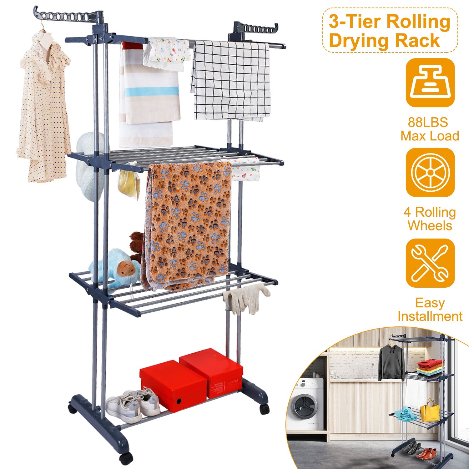 Clothes  Collapsible Laundry Drying Rack