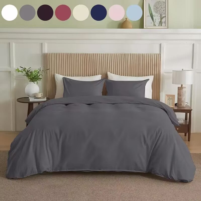 Serta Simply Clean Solid Duvet Cover Twin