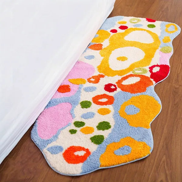 Colorful Flower Area Rug & Runner Mat