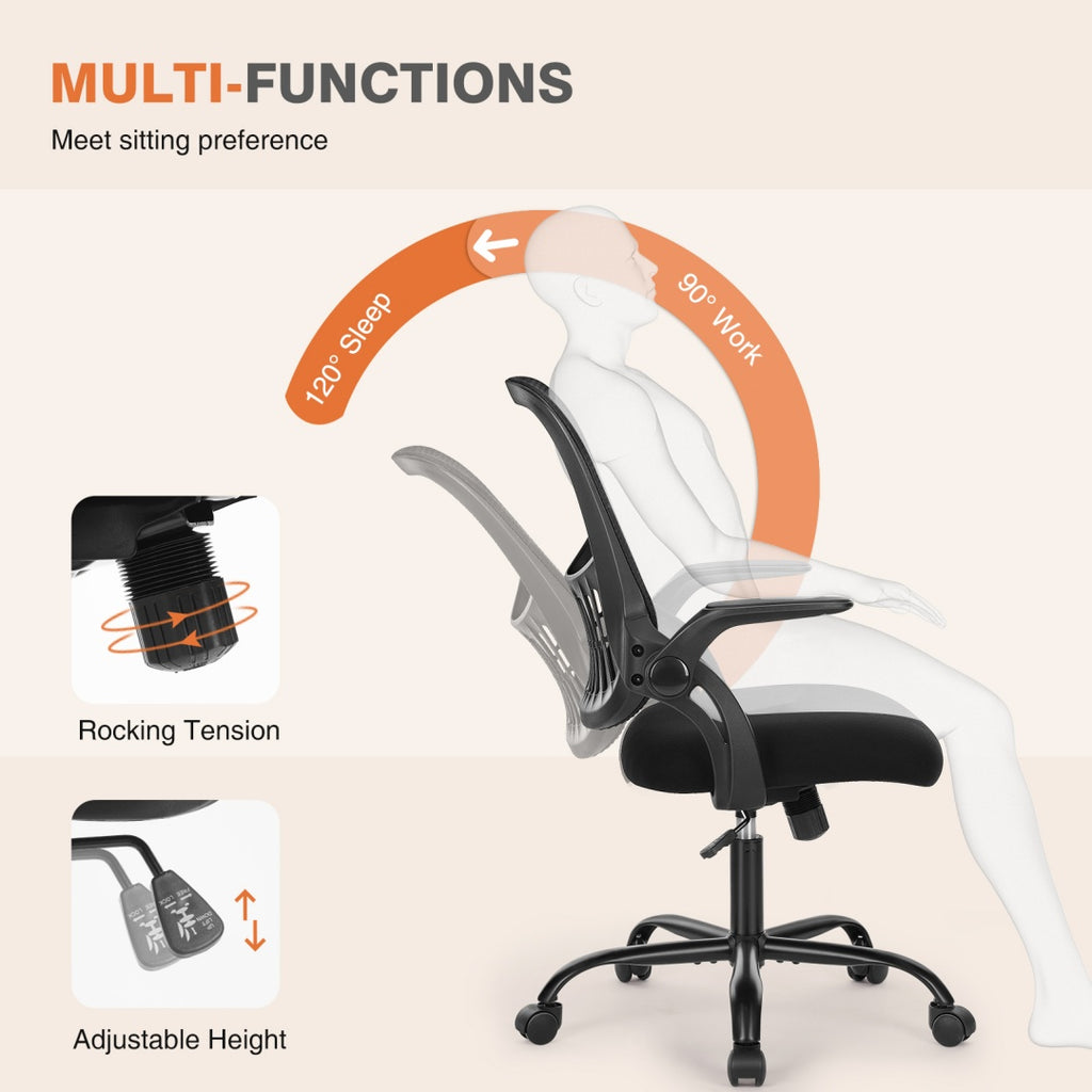 Ergonomic Mid-Back Office Chair with Lumbar Support