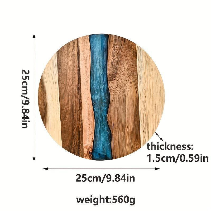 Acrylic & Wood Resin Round Cutting Board