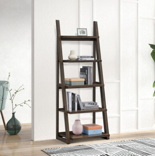 5-Tier Wood Frame Bookshelf & Storage Shelf