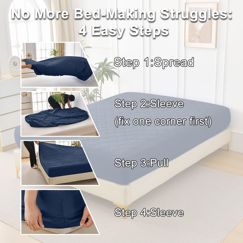 Diamond Grid Ultrasonic Waterproof Mattress Protector