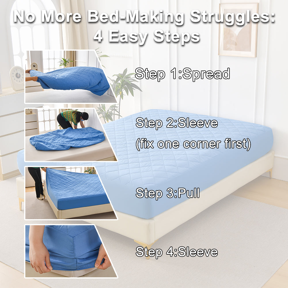 Diamond Grid Ultrasonic Waterproof Mattress Protector